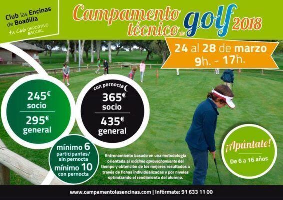 campamentos de golf las encinas madrid semana santa