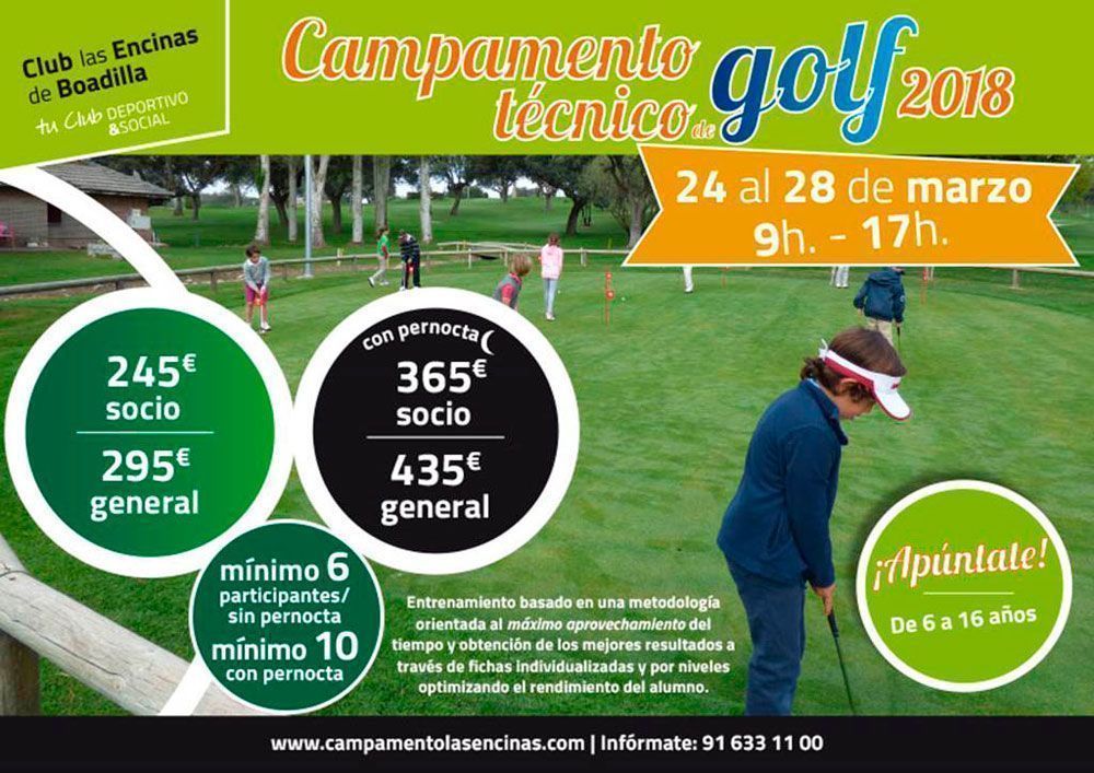 campamentos de golf las encinas madrid semana santa