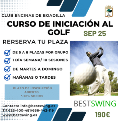 Curso de iniciación de golf en madrid